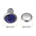 thumbnail image 2 of 100pcs Crystal Rivets 6mm Rhinestone Rivets Rapid Stud Rivets for Clothing Leather Crafting, Dark Blue, 2 of 6