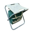 thumbnail image 3 of Tabouret Pliant avec Sacs à Outils, Tabouret de Camping Pliant, Pochette de Rangement pour Outils, Randonnée Beige Vert, 3 of 9