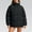 Black, variant on Women's Splice Color Block Puffer Jacket Oversized Lightweight Quilted Coat Warm Yet Light Winter Parka Urban Street Style Puffer