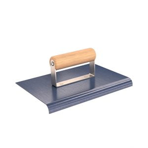 Bon 22-783 Edger - Blue Steel 9-inch X 6-inch - 1/2-inch Radius 5/8-inch Lip Wood Handle