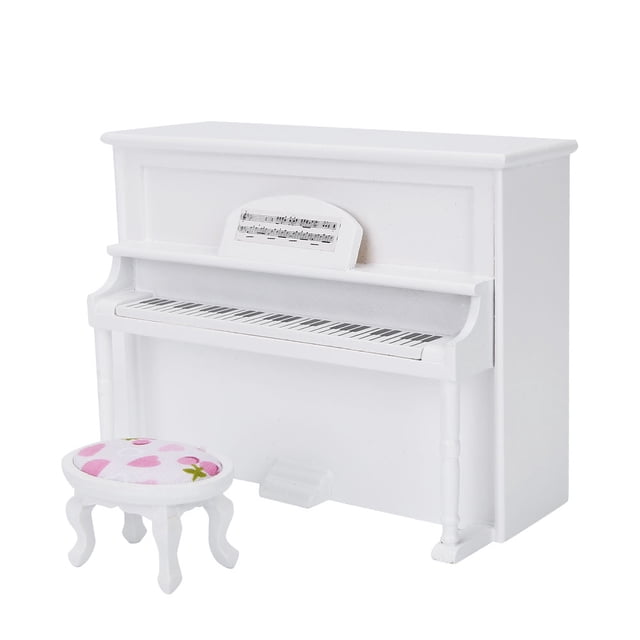 Accesorios para casa de muñecas, 1:12 Accesorios para casa de muñecas Mini piano vertical Casa de muñecas de juguete Mini piano vertical Diseño elevado