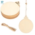 thumbnail image 2 of Deago 10pcs Natural Wood Slices 3.5", DIY Wooden Christmas Ornaments Unfinished Wood Circles for Crafts Holiday Hanging Decorations, 2 of 8