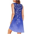 thumbnail image 4 of HomeGardon Nightgowns for Women,Summer Dresses Women Print with Pockets Sleep Shirts Sleeveless Sleepwear Pleated Front Nightshirt Round Neck Nightdress,S-XXL, 4 of 5