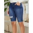 thumbnail image 3 of Women'S High Rise Skinny Jeggings Capri Jeggings，Casual Elastic Waist Denim Pull-On Jeansultra Soft Capri Jeans, 3 of 6