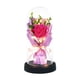 thumbnail image 2 of Regalo de San Valentín, ramo de flores secas, rosas con tapa de cristal, flores de jabón, regalo de cumpleaños luminoso, arreglo práctico, ramo de rosas con tapa de cristal y flores de jabón., 2 of 6