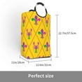 thumbnail image 3 of Lsque Mardi Gras Crayfish and Fleur de lis Laundry Basket, Laundry Hamper, Dirty Clothes Hamper for Laundry, Collapsible, Waterproof Laundry Baskets with Aluminum Handles for Laundry, Dorm, Family, 3 of 6