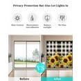 thumbnail image 4 of Window Privacy Film Sunflower Checkered Stained Glass Window Film Decorative Sun Block Window Cover Black Buffalo Plaid Pastoral Flowers Window Clings Static Adhesive Sticker for Bathroom 19.6"x39.3", 4 of 7
