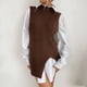 thumbnail image 1 of Pntutb Mujeres Moda Casual Dividir Color Sólido Tejido Sin Mangas All Match Chaleco Suéter Pntutb Pntutb-1808, 1 of 5