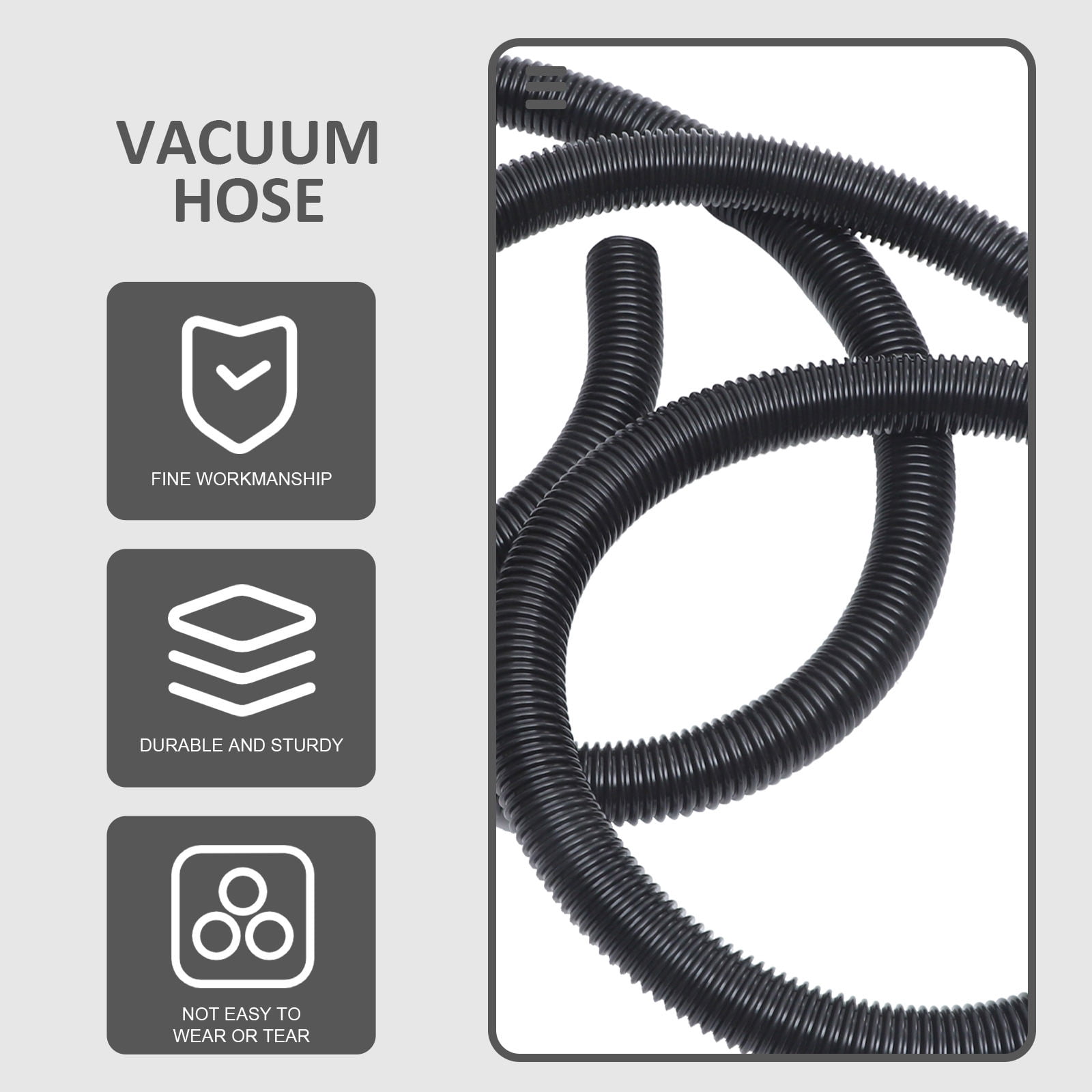 Hytrove PVC Vacuum Hose, Black, Smooth Interior, Flexible Design – picture 8
