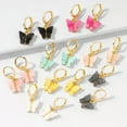 thumbnail image 2 of EOEMY Fashion Butterfly Acrylic Insect Earrings Women Boho Dangle Drop Earring Cute-White, 2 of 9