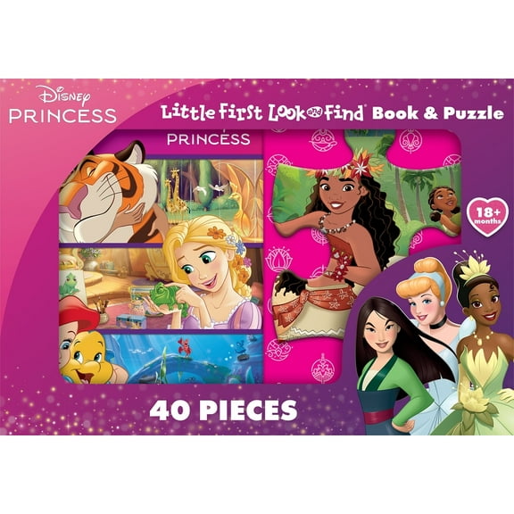 Disney Princess: Little First Look and Find Book & Puzzle, (Paperback)