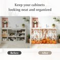 thumbnail image 6 of Fall Orange Pumpkins Cabinet Curtains 28''x35'', Thanksgiving Autumn Leaf Wood Grain Sink Base Skirt for Bathroom Kitchen Under Desk, Laundry Privacy Drape Waterproof Closet Dishwasher Curtains, 6 of 9