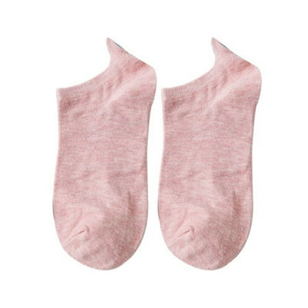 

DAETIROS Sexy Women Short Soft Towel Bottom Embroidered Cartoon Stretch Breathable Socks Pink