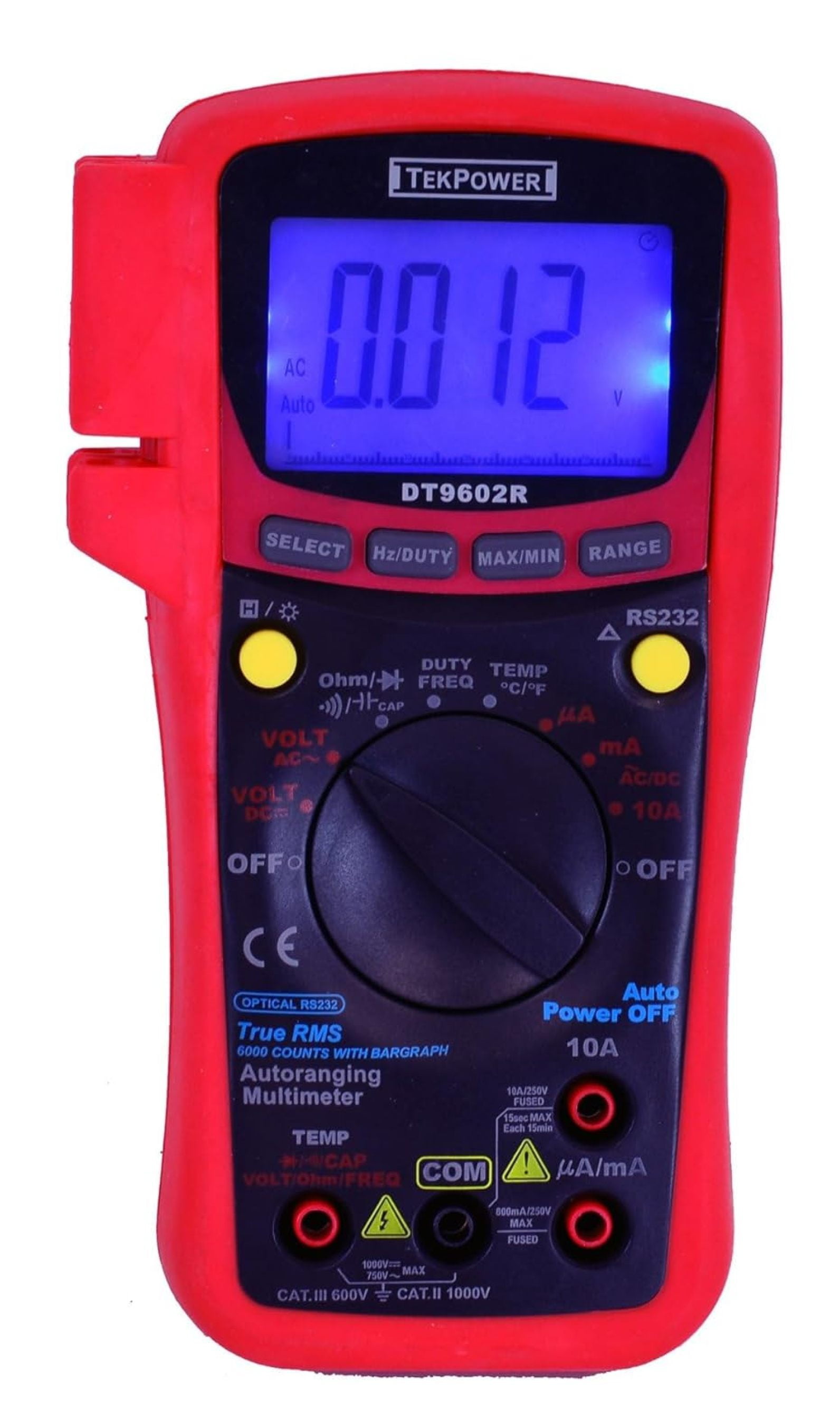 DT9602R True RMS Auto/Manual Digital Multimeter with RS232 Optical Interface, Computer