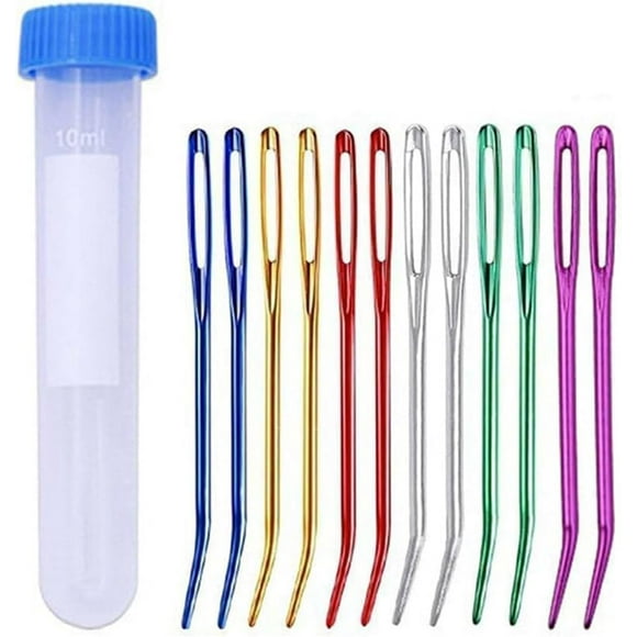 Yarn Needle, Weaving Needle, Tapestry Needle, Bent Needles for Crochet Large Eye Darning Needles with Storage Box for Knitting Crochet, Mending Clothes Knitting, Crochet