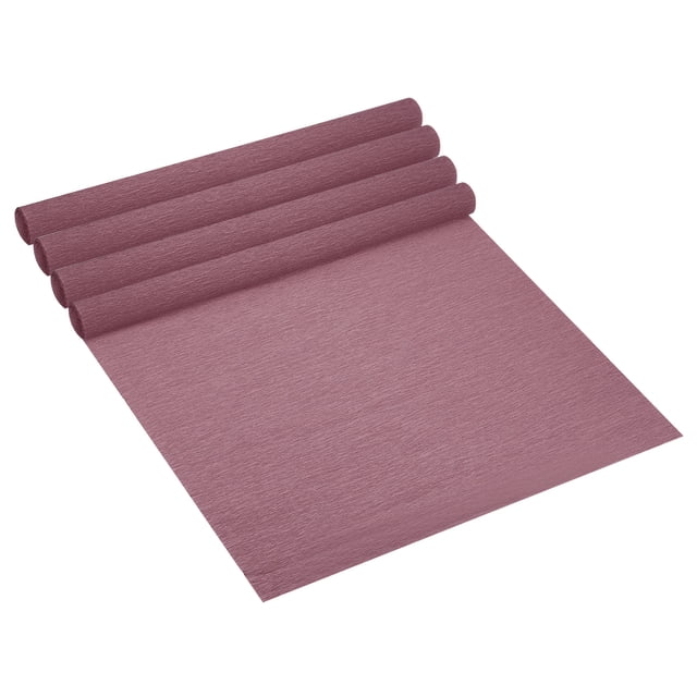 Unique Bargains 8.2ft Crepe Paper Roll, 4 Roll 20" Width Paper Streamer Sheet for Craft Flower Making Decoration, Dark Red