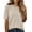 Z18 Beige, variant on Landzoo Women'S Shirts Solid Color Short Sleeve Crew Neck T-Shirt Summer Loose Fit Women Tops Size L Beige