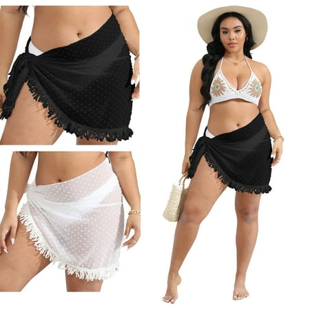 Women Beach Cover Up  Short Skirt Chiffon for Swimwear  Bikini Bathing Suit Swimsuit Sarong Swimwear for Women