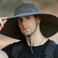 thumbnail image 3 of Men's Sun Protection Floppy Visor Bucket Hat - Military green, 3 of 5