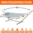 thumbnail image 6 of Castaway Living Navy Large Quilted Hammock w/ Patented KD Space Saving Stand & Detachable Pillow, 6 of 7