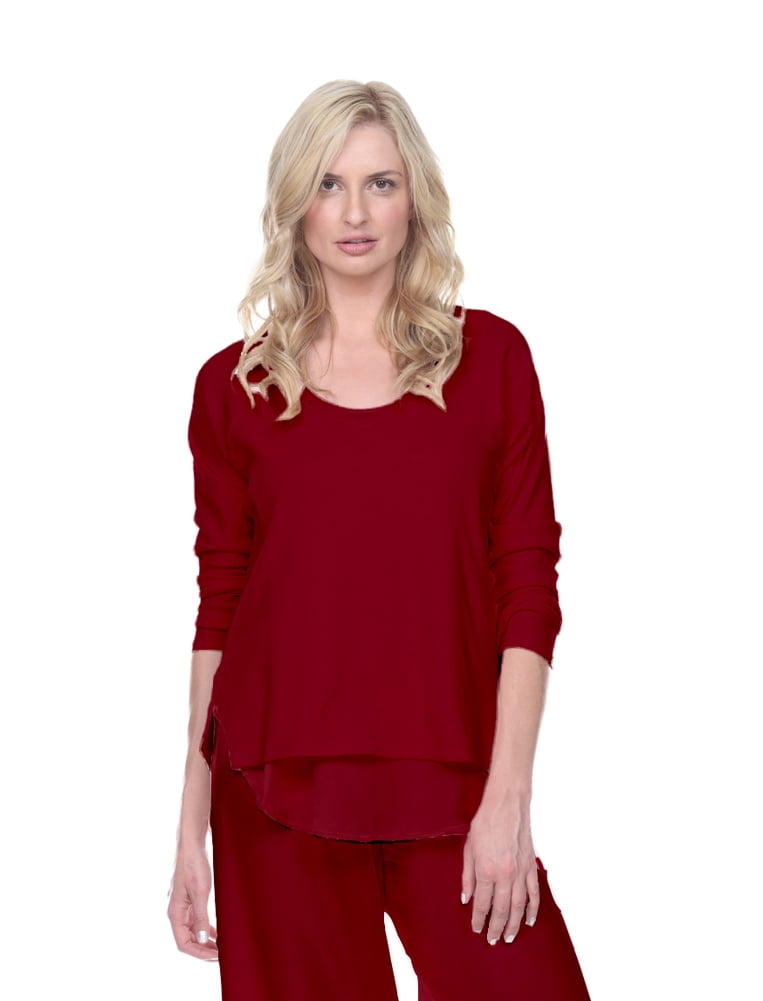PJ Harlow PJ Harlow 3 Piece Long Sleeved Lounge Set Red Extra