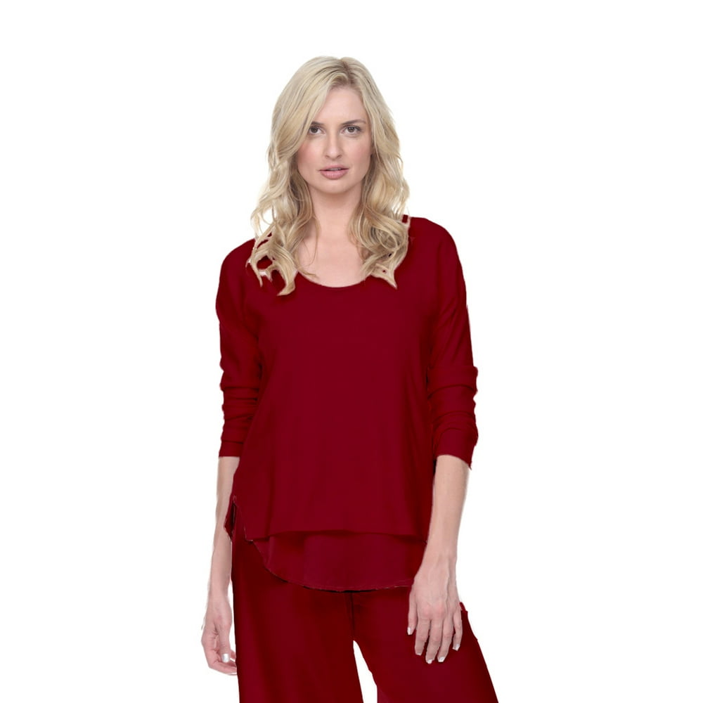 PJ Harlow PJ Harlow 3 Piece Long Sleeved Lounge Set Red Extra