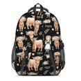 thumbnail image 3 of Highland Cow and Girl Print Backpack for School, Cute School Bag with Adjustable Shoulder Straps and Padded Back, 16.9"x12.6"x5.9", 3 of 5