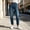 Dark Blue, variant on Women's Wide Leg Jeans High Waisted Stretchy Straight Leg Jeans Loose Trendy Denim Pants with Pocket Sky Blue XXS