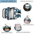 thumbnail image 3 of FORMRS Unisex School Backpack 17" Student Travel Bag with Laptop Compartment, Dark Blue Hexagon Patterns, 3 of 7