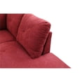 thumbnail image 5 of Pemberly Row L Shaped Red Couch w/ Storage Ottoman(Pillows Included) Microfiber, 5 of 7