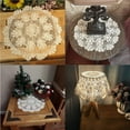 thumbnail image 4 of BH-JJSMGS White Cotton Handmade Crochet Lace Tablecloth Doilies Table Overlay,Round,16/20/24 Inch,2PCS, 4 of 7