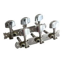 Mini Square Classical Guitar Machine Heads 3 3 Tuning Pegs for Guitar Bass GC301D (Silver)