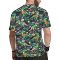 thumbnail image 2 of Wukai Dinosaur Plays Soccer Print Men's Short-Sleeved Mesh T-Shirt,Quick-Dry Short Sleeve Workout T-Shirt-XX-Large, 2 of 8