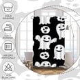 thumbnail image 4 of Halloween Ghost Shower Curtain Set Lovely Cartoon Ghosts Funny Trick or Treat Spooky Cute Decorative Shower Curtains for Kids Bathtubs Bath Waterproof Polyester Fabric with Hooks 36x72 Inches, 4 of 6