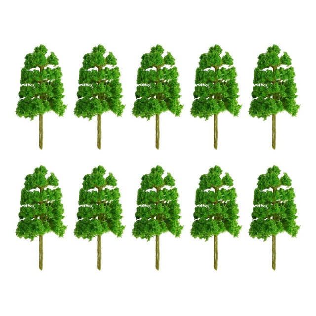 10 Pieces Artificial Trees Plastic DIY Crafts Simulated Fake Plants Landscape Decorations Accessories for Household Offices
