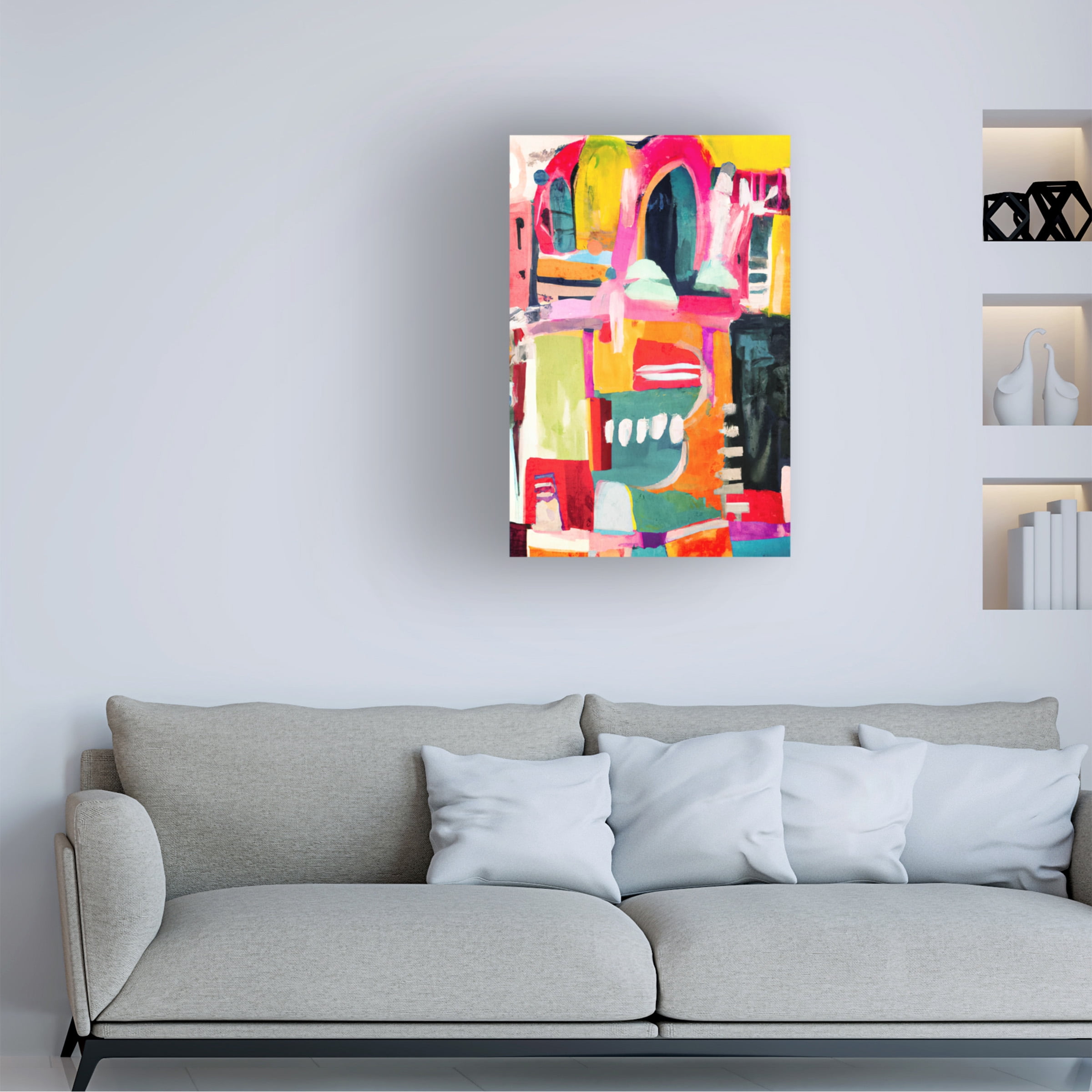 Canvas Wall Art - Tom Quartermaine 'Vibrant Abstract Painting Art' Wall Art for Living Room, Bedroom, or Office Décor by Trademark Fine Art - 22 x 32 Inches