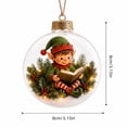 thumbnail image 2 of Christmas LED Lighted Glass Ball Ornaments, Clear Hanging Globe with Storybook Scene , Gold Cap Rope Hanger for Xmas Tree Wreath Mantel Holiday Decor Gift, 2 of 5