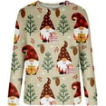 thumbnail image 3 of GHSDFBB Chandails de Noël pour Femmes Mode Loisirs Imprimé Graphique Manches Longues Hauts Mignons Chandail en Molleton Col Rond Cadeau de Noël, 3 of 5
