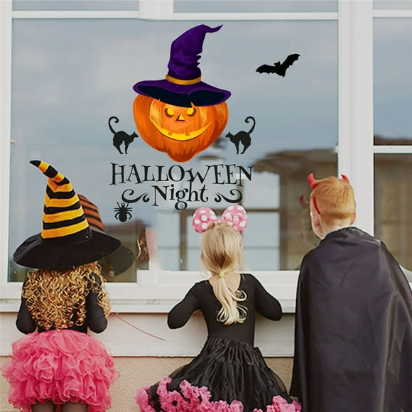 RKSTN Halloween Decorations Background Wall Sticker Window Home Decoration Decal Decor Halloween Decor
