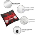 thumbnail image 4 of Acheng Boys Gamer Throw Pillow Covers Pack of 2,Gamepad Pillow Covers Man Video Games Cushion Cases For Game Room Black Red Classic Retro Gaming Decorative Square Pillow Cases White, 4 of 6