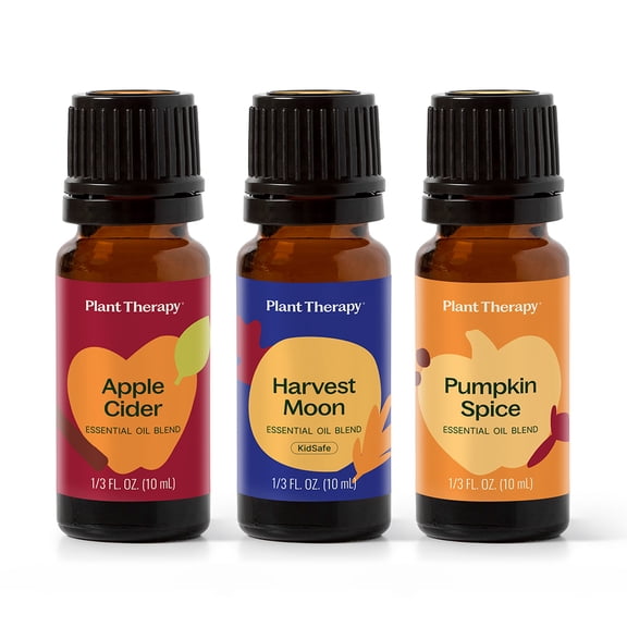 Plant Therapy Pumpkin Harvest Fall Essential Oil Blend Set, Fall-Inspired Aromas