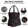 thumbnail image 3 of Halloween Glowing Pumpkins Pattern Drawstring Lunch Bag Women - Drawstring Lunch Bag Insulated for Work Office - Stain-Resistant Large Lunchbags for Women with Multi-Pockets, 3 of 6