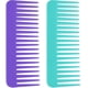 thumbnail image 1 of Peine desenredante de 2 piezas, peine de dientes anchos para cabello rizado, húmedo y seco, sin mango., 1 of 5