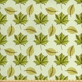 thumbnail image 1 of Leaves Fabric by the Yard, Digitally Generated Print of Autumn Elements, Decorative Upholstery Fabric for Sofas and Home Accents, Pale Green Lime Green by Ambesonne, 1 of 4