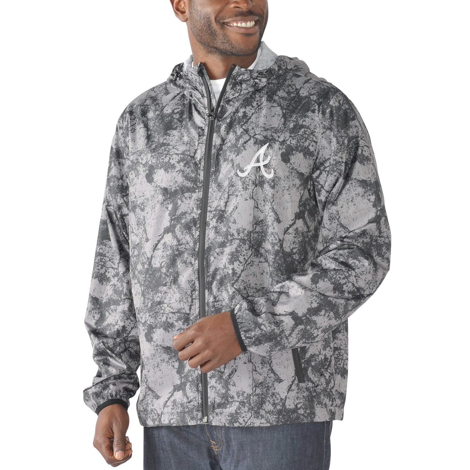 Atlanta Braves G-III Sports by Carl Banks Wind Chill Lightweight Full-Zip  Jacket - Charcoal