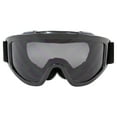 thumbnail image 2 of Birdz Eyewear Vulture Motorcycle Goggles ANSI Z87.1+ Padded Fit-Over Safety Goggles 2 Pairs Black Frame w/Smoke & ReflecTech Blue Mirror Lenses, 2 of 9