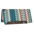thumbnail image 2 of Classic Equine Wool Top Saddle Pad, 32" x 34", Ocean & Cream, 2 of 2