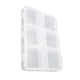 thumbnail image 5 of Wosthever Caja de pastillas Transparente 6 Rejillas Dispensador de almacenamiento de plástico Pendientes portátiles Organización Contenedores Almacenamiento y organización del hogar, 5 of 6