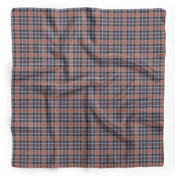 Bimba Brown Check Check Pure Silk Printed Head Bandanas Summer Neck Wrap Scarf 40 x 40 Inches