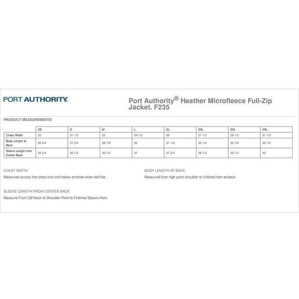 Port Authority - Heather Microfleece Full-Zip Jacket. F235